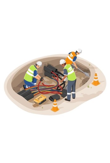 Laying fiber cables